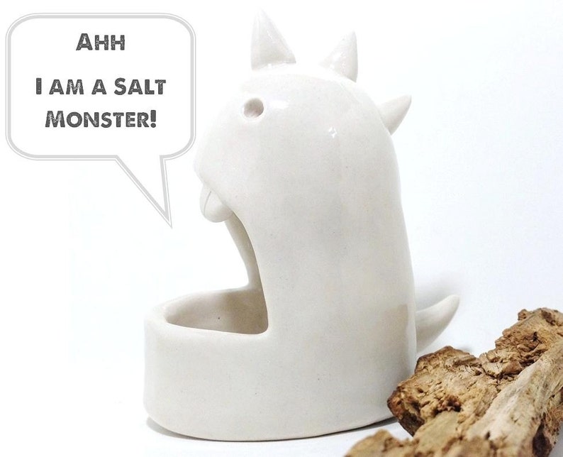 Ceramic Monster Salt Cellar Sculpture L image 3