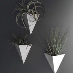 Pyramid Wall Hanging Planter Vertical Garden Modern Mid Century Home Decor MADE TO ORDER