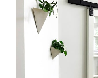 Pyramid Wall Hanging Planter Vertical Garden Modern Mid Century Home Decor MADE TO ORDER