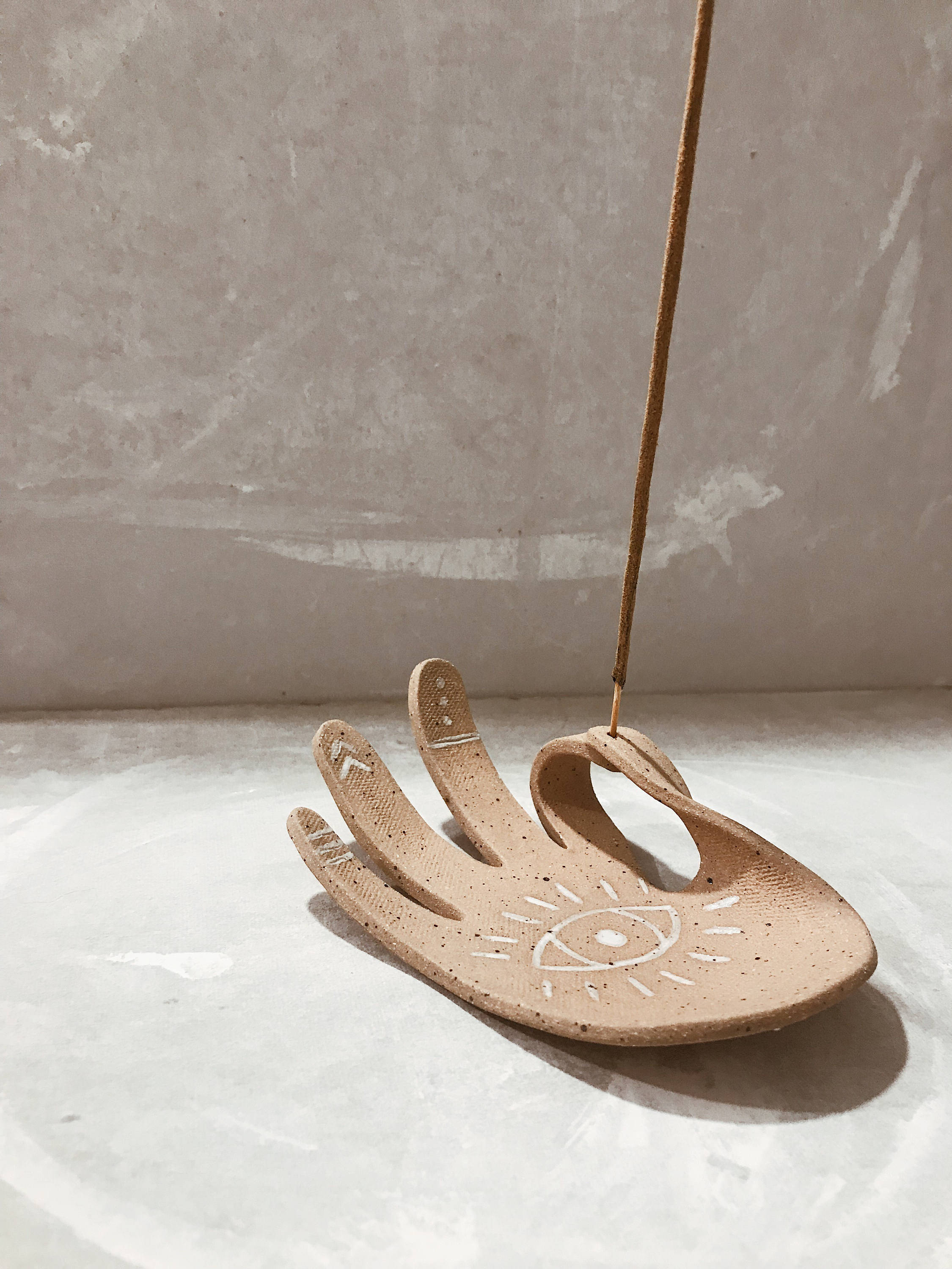 Hamsa Evil Eye Hand Dish Brûleur d'encens