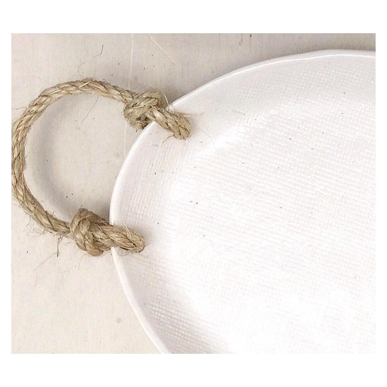 Plateau de Service Ovale en Lin Grès sur Commande