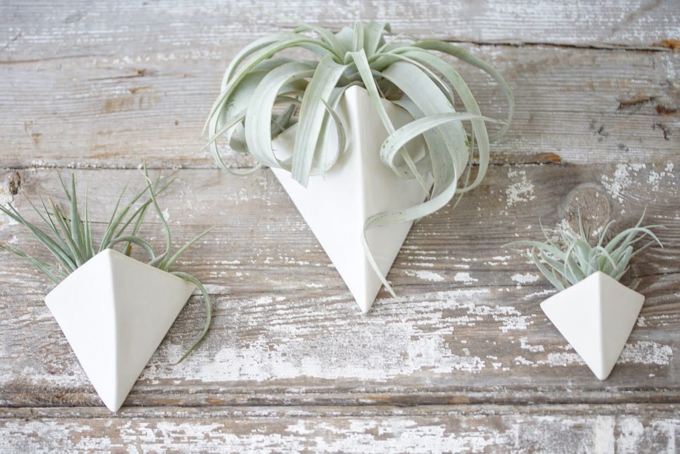Pyramid Wall Planter Moderne Mid Century Home Decor Fait sur Commande