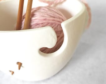 Petite Yarn Bowl Personalize with color Perfect Yarn Keeper Chic Small  #smallyarnbowl