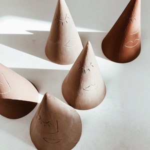 Face Ring Holder Cone Ceramic Rings Storage Neutral Colors image 6