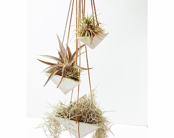 Hanging Pyramid Planter Modern Mid Century Home Decor MADE TO ORDER #hangingtriangleplanters