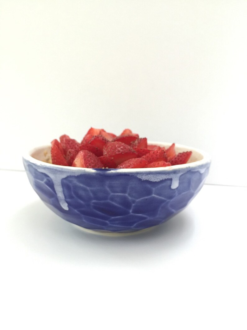 Cereal Bowl Faceted Geometric Modern Perfect for Breakfast Etsy