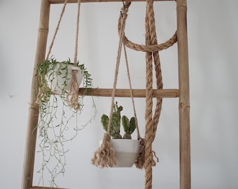 Boho hanging planters Hanging Pots Small Plant Planters Boho Small Planters Neutral Hanging Planters Window Planters Plant Containers Plant