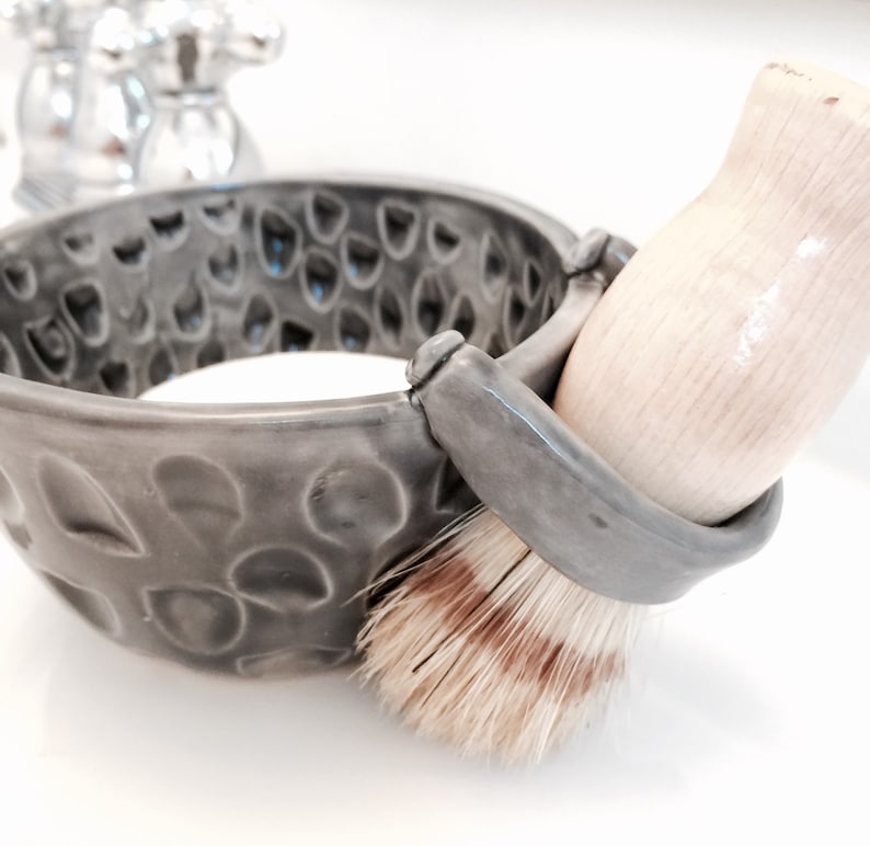 Shaving Mug Set Includes Soap And Natural Brush Shaving Gift Etsy