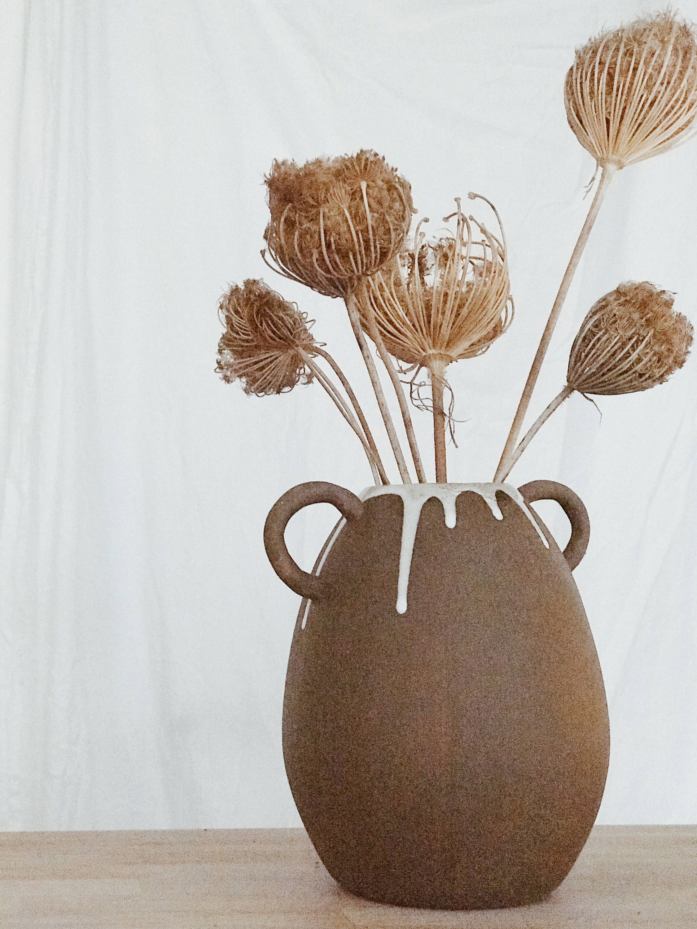 Poignée Pod Vase Grès Fait sur Commande #potteryvase #collectiblepottery