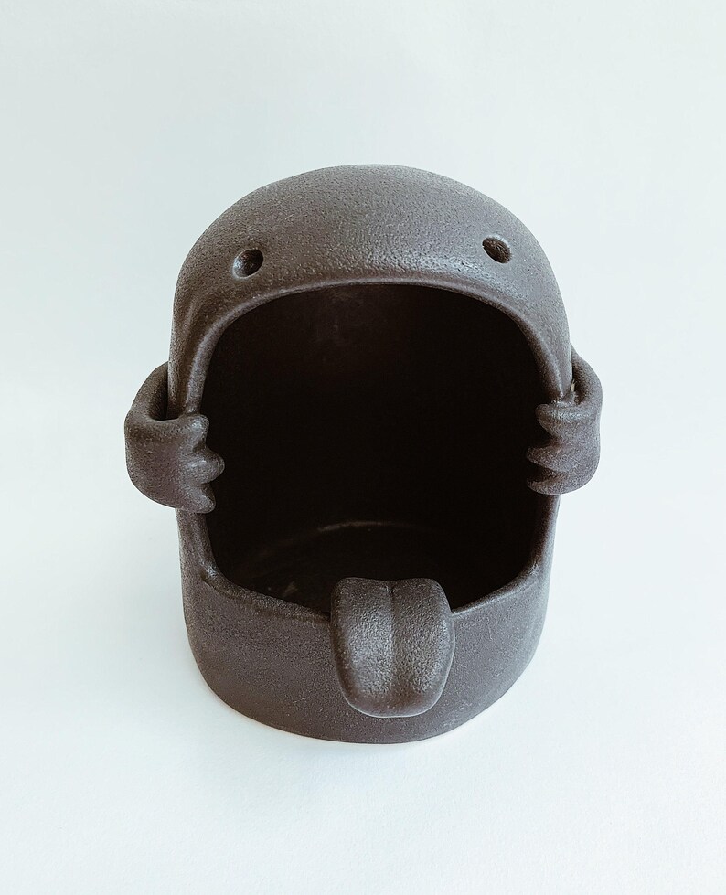 Handmade Ceramic Salt Pig Monster Salt Containers Salt Cellar Pottery Salt Container Unique Kitchen Gift New Home Gift Fun Wedding Gift image 2