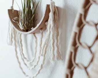 Air Plant Cradle, Wall Art, Air Plant Planter, Decorative Wall Planter, Boho Wall Art, Boho Art Earthy Wall Art, Boho Wall hanging, Airplant