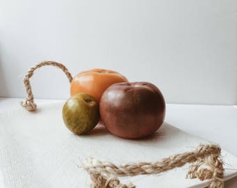 Rectangular Linen Serving Platter Tray Stoneware MADE TO ORDER