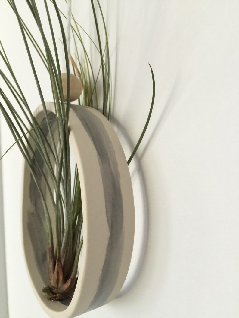 Air plant Cradle Planter Planter for Air Plants Modern Air Plant Holder Air Plant Display Ceramic Air Plant Hanging Planter Airplant Gift image 3