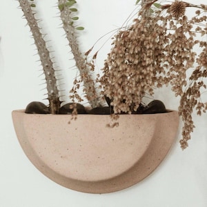 Half Moon Wall Planter Stoneware MADE TO ORDER