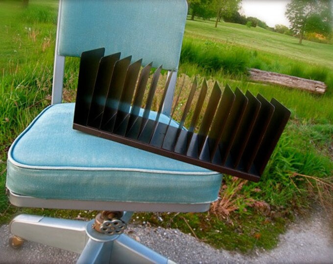 Vintage Metal FILE HOLDER RACK Organizer Industrial Etsy