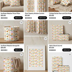 Motivo floreale ad acquerello con girasoli / File di design Cottage Core (PNG)