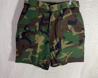 【KOOLOSET】Military Vintage Camo Bermuda Denim DAZZLZZAD Mens Camo Cargo Shorts Y2k Baggy Long Jorts Hip
