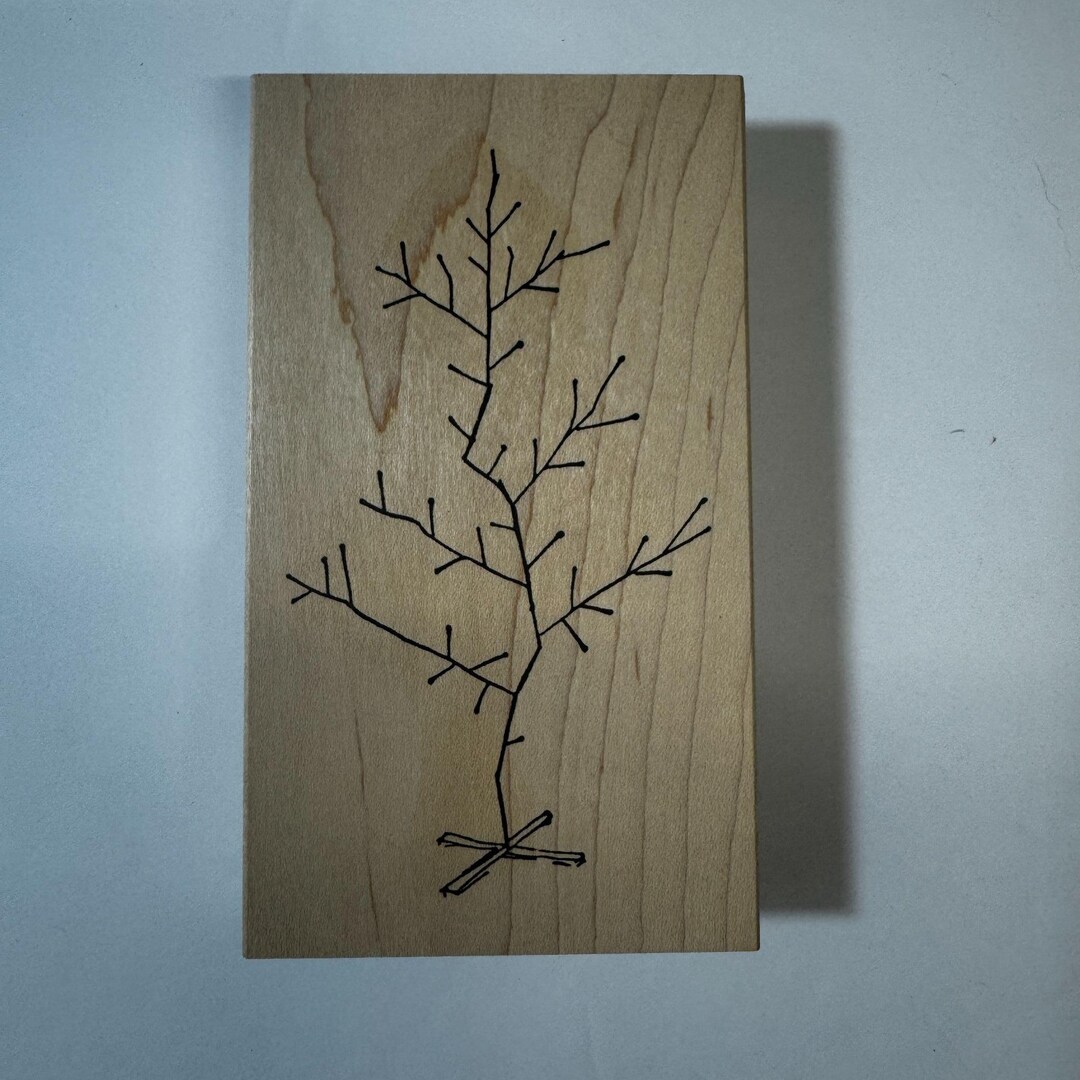 Tree Branch Rubber Stamp on Wooden Block by Judith S-13 Charlie Brown ...