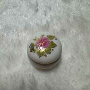 ヴィンテージ ミニチュア 花柄 磁器 小物入れ ドールハウス