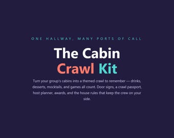 Kit imprimible para recorrer camarotes de crucero / Recorrido en grupo para fiestas en crucero / Carteles para puertas, pasaporte para el recorrido, premios, planificador para anfitriones / Actividades grupales + etiquetas de pato