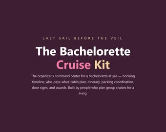 Kit imprimible para crucero de despedida de soltera / Itinerario con reparto de costes, plan de camarotes y cronograma / Letrero para la puerta "Novia a bordo" y premios / Planificador de despedida de soltera + etiquetas de pato