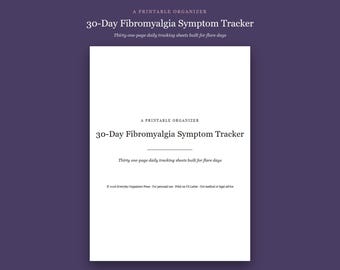 Registro de síntomas de fibromialgia de 30 días (imprimible)