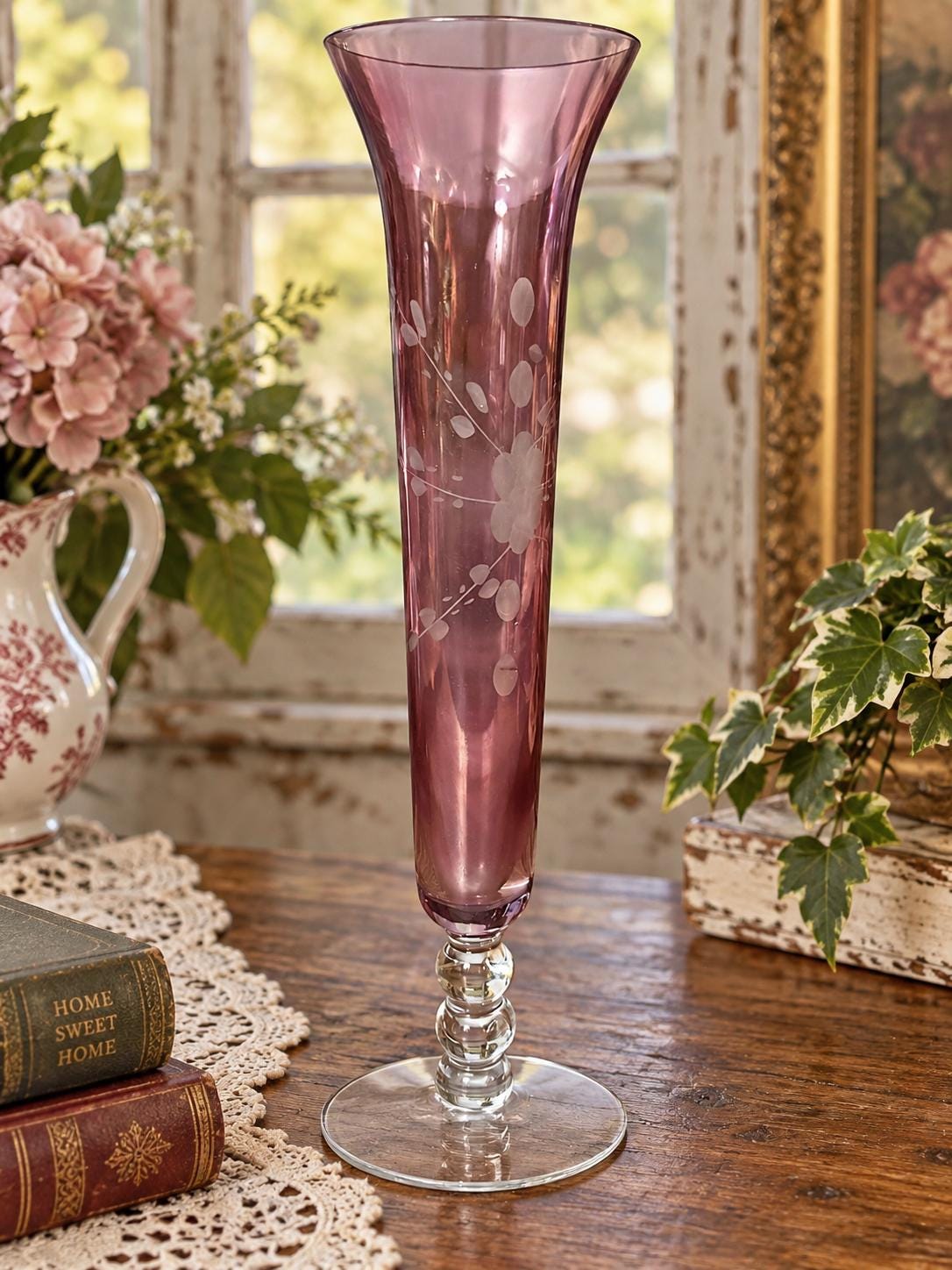 Vintage Purple Vase - Etsy