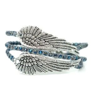 Angel Wing Bracelet, Wrap Stack Bracelet bild 1