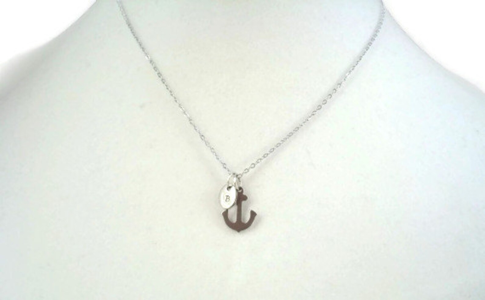 Personalized Anchor Necklace Etsy
