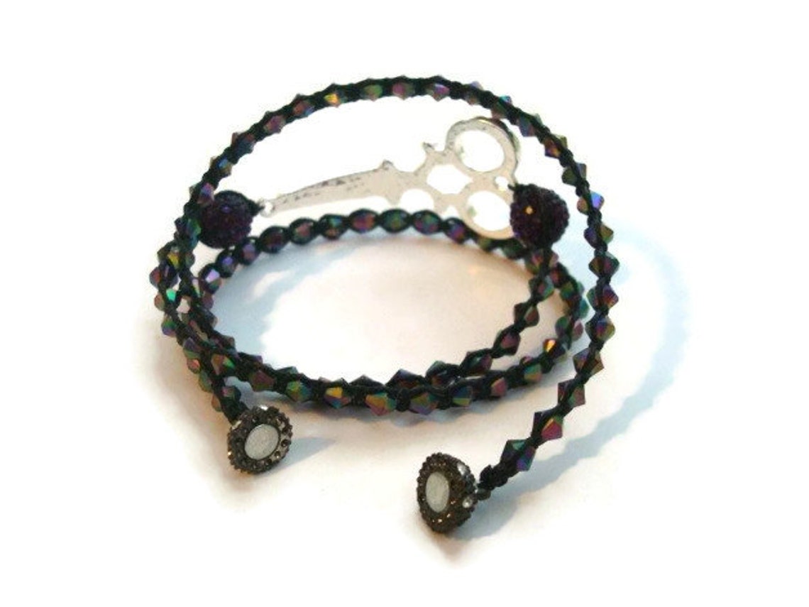 Rainbow Scissor Bracelet Purple Scissor Wrap Bracelet Shears Etsy