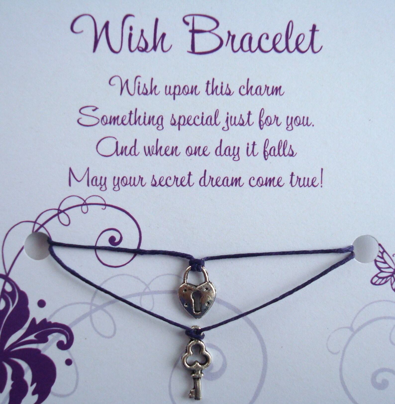 Lock and Key Friendship Couples Wish Bracelets Etsy