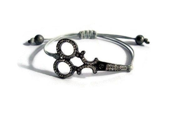 Gray Scissor Bracelet Hair Stylist Bracelet Shears Bracelet Etsy