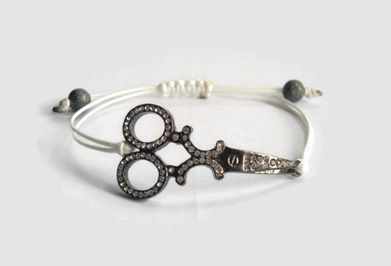 White Scissor Bracelet Hair Stylist Bracelet Shears Etsy