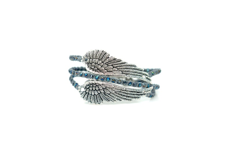 Angel Wing Bracelet, Wrap Stack Bracelet bild 1