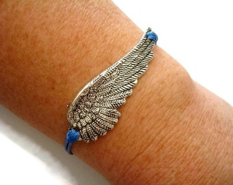 Blue Angel Wing Bracelet