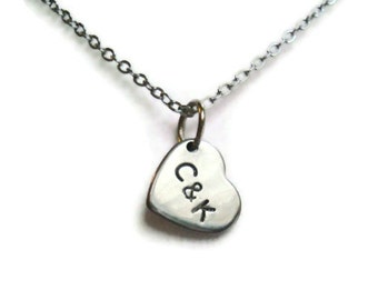 Personalized Heart Charm Necklace