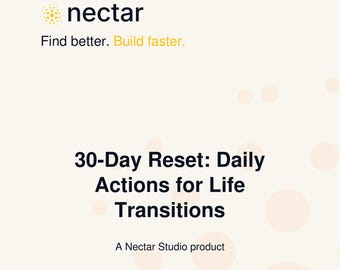 30-Day Reset: Daily Actions for Life Transitions - Digital Playbook