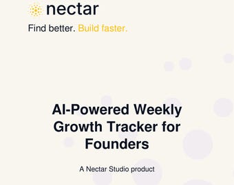 AI-Powered Weekly Growth Tracker for Founders - Digital Template