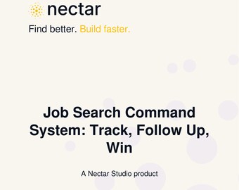 Job Search Command System: Track, Follow Up, Win - Digital Template