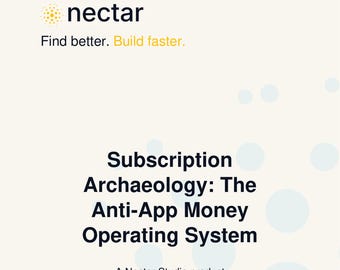 Subscription Archaeology: The Anti-App Money Operating System - Digital Operating_System