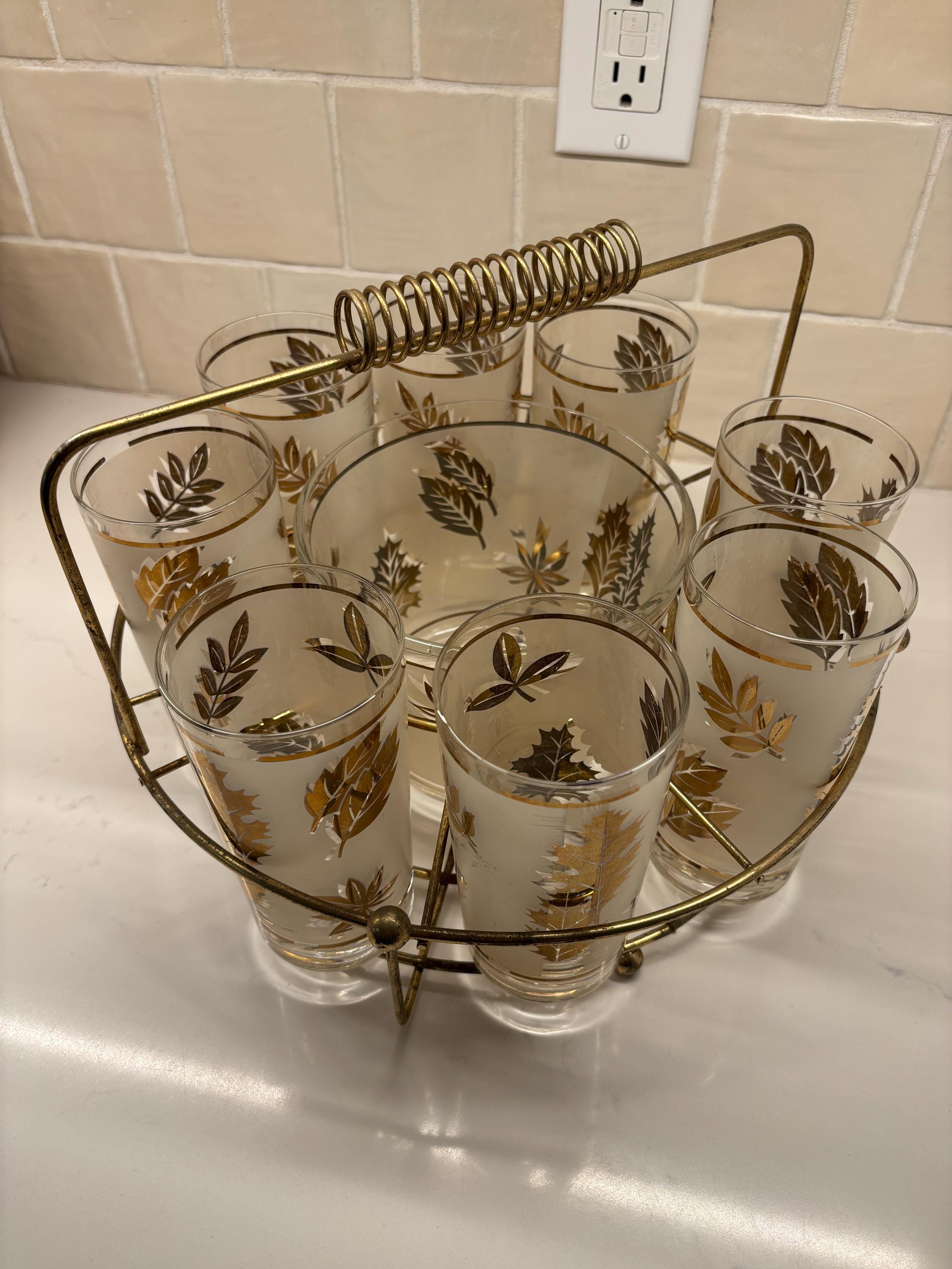 Mid Century Glassware Caddy - Etsy