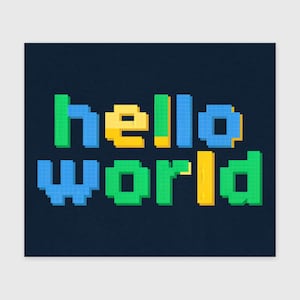Hello World – T-shirt Programmatore Retro Pixel, Felpa con Cappuccio, Felpa, Maglietta Donna, Regalo Nerd 8 Bit per Coder