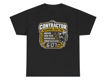 Ochtendroutine voor aannemers (T-shirt)
