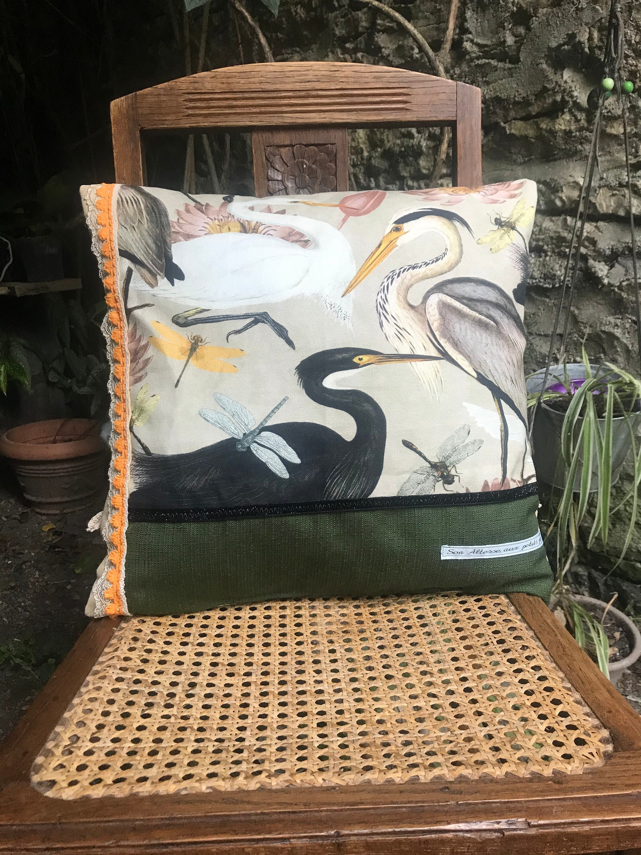 Coussin Romantique Carré Birds