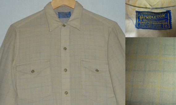 1950s Shirt / M / Pendleton / Wool / Plaid Shirt / Vintage - Etsy