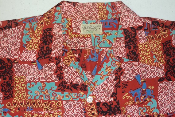1940s Hawaiian Shirt / M / Asian / Atomic / 1950s