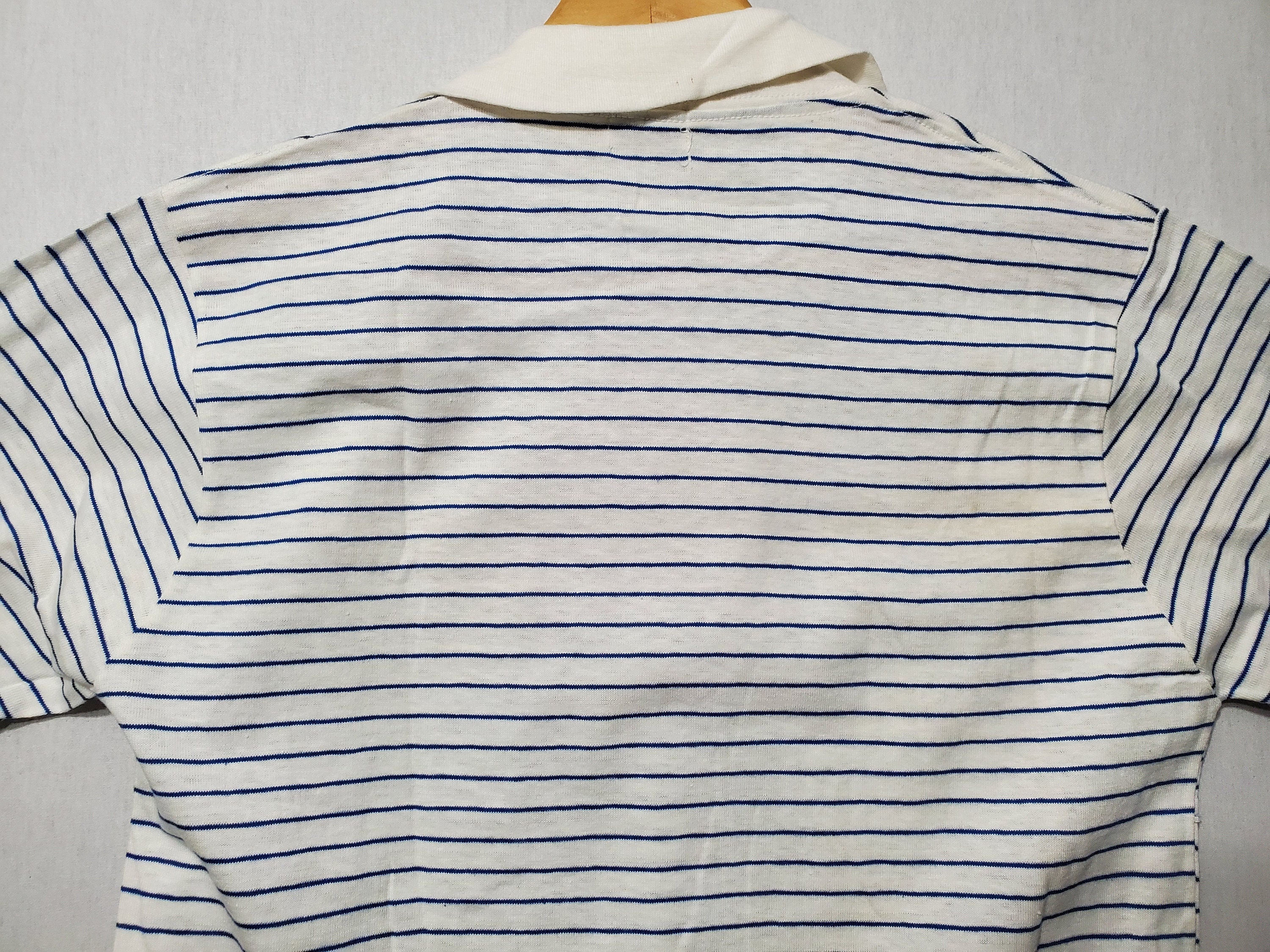 NOS Vintage 1950's Border Stripe Collared T Shirt M | Etsy