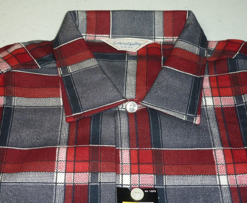 NOS 1950s Shirt L Flannel Atomic Rockabilly New Old Stock Deadstock