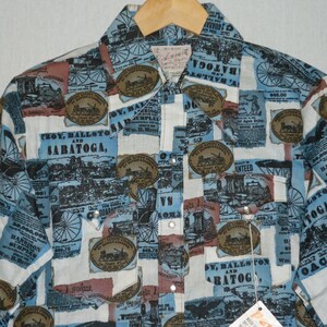 NOS / 1970s Shirt / S M / Rockmount Ranchwear / Western Shirt / New Old Stock / Deadstock / Pop Art / Old West / Pearl Snap / Disco image 1