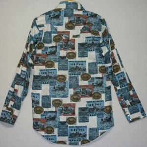 NOS / 1970s Shirt / S M / Rockmount Ranchwear / Western Shirt / New Old Stock / Deadstock / Pop Art / Old West / Pearl Snap / Disco image 3